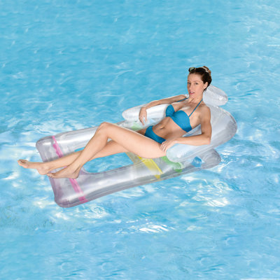 Chaise longue gonflable pour piscine 62 "avec dossier 62"