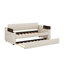 Lit de jour simple rembourré avec couchette, accoudoirs de rangement et conception USB