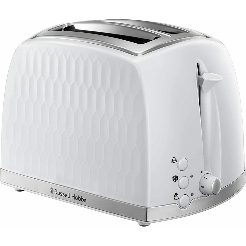 Russell Hobbs Honeycomb 2 Slice Toaster, White