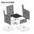 Outdoor Swivel Wicker Lounge Chair with Thicked Gray Cushions and Iron Frame