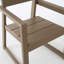 Fauteuils d'extérieur et de jardin en PEHD couleur bois antique avec dossier