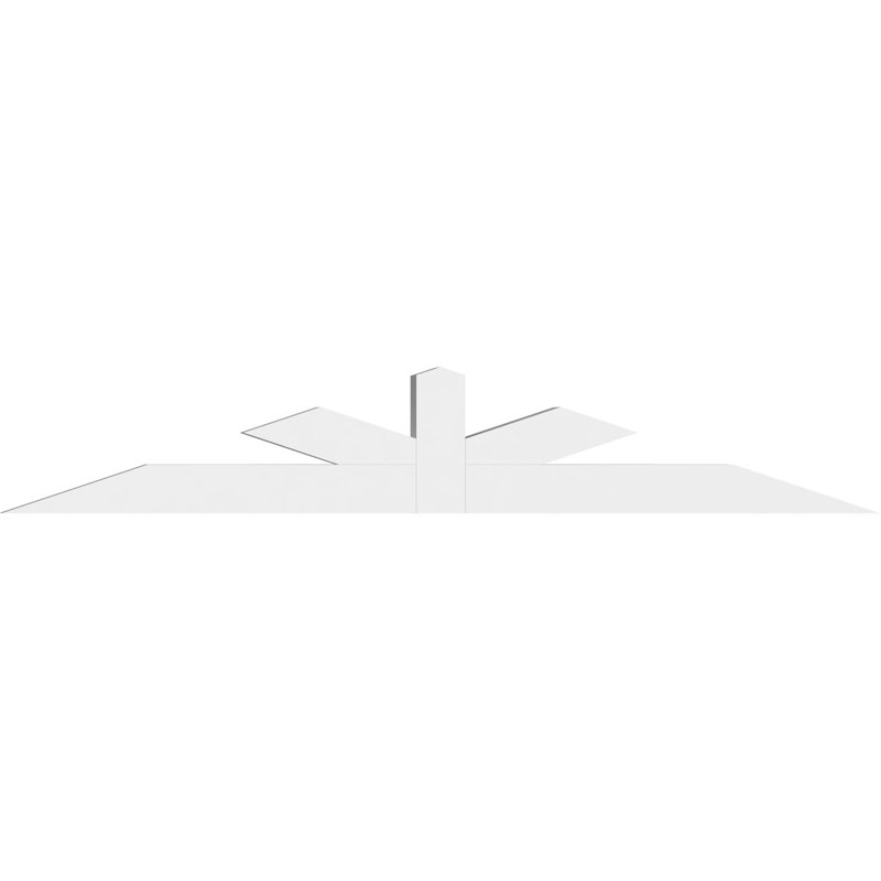 Saratoga Architectural Grade Gable Bracket, 12" H x 72" W (Pitch: 4/12), 4" D x 4" F, Signature Urethane