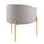 Fauteuil d'appoint performance en velours capitonné Savour-1523517715