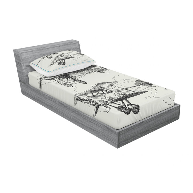Microfiber Sheet Set, Twin Sheet Set with Fitted Sheet