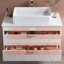 Meuble-lavabo simple 31,5 pouces avec lavabo vasque en céramique et armoire de rangement Modern