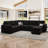 Shavera Velvet L Shaped Sectional Sofa Bed Sleeper Couch With Storage Ottoman-100585101