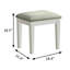 Meuble-lavabo transitionnel l 42,4 po avec tabouret, blanc-1004059513