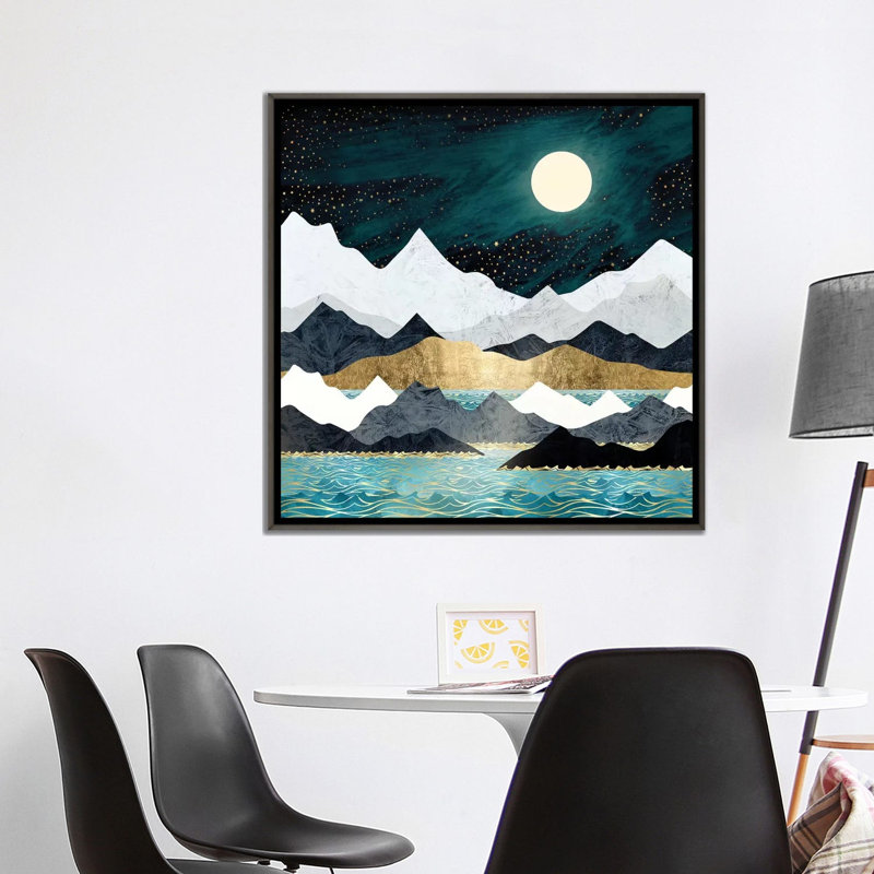 « ocean stars » par spacefrog designs-print, Toile avec cadre noir patiné, H 37 po x l 37 po x P 1,5 po