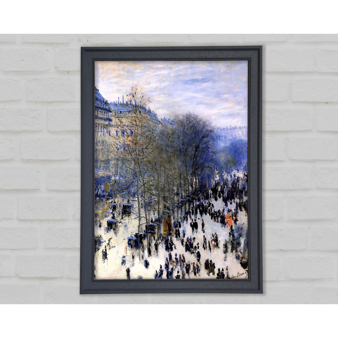 Gerahmtes Leinwandbild Monet Boulevard Des Capucines