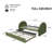 Modern Minimalist Upholstered Daybed with Pull-Out Trundle and Rounded Panels-124245001-124245000