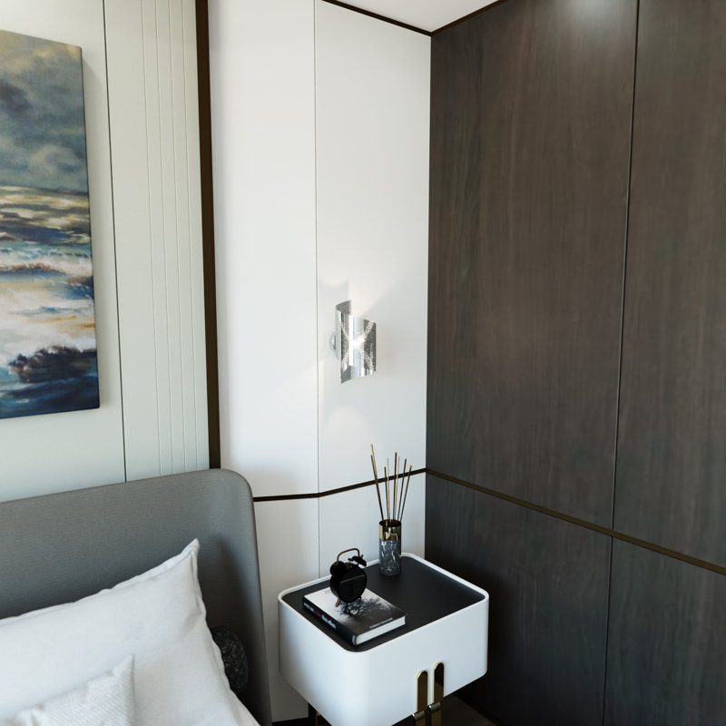 Chiharu Flush Mounted Sconce, Chrome