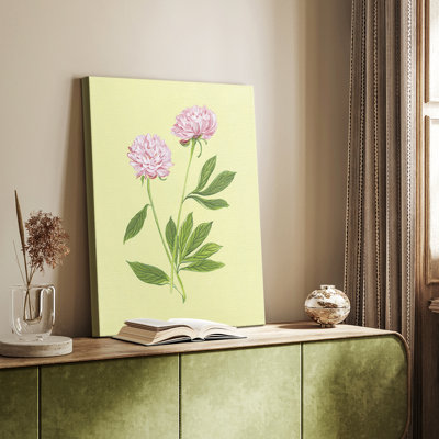 Peonies in Yellow II -Custom Wrapped Gallery Cavas