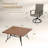 8-Person Outdoor Square Patio Dining Set With Swivel Armchairs-1550638189