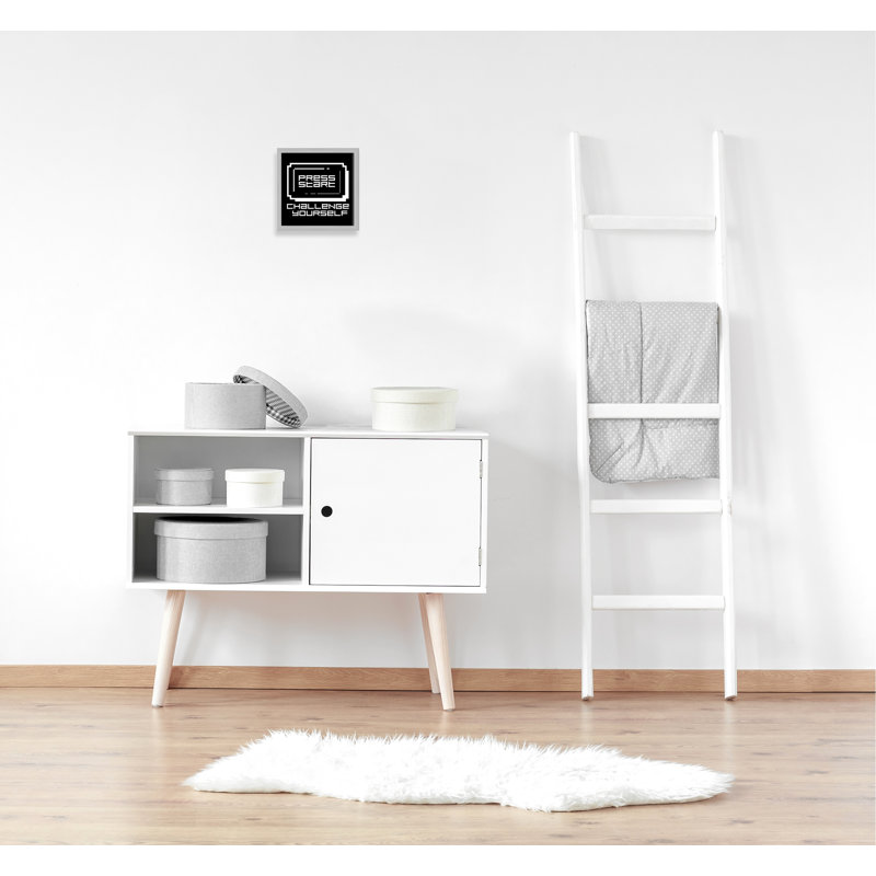 Décoration murale pour enfant challenge, H 13 po x l 13 po x P 1,19 po, Encadré de boîte argent