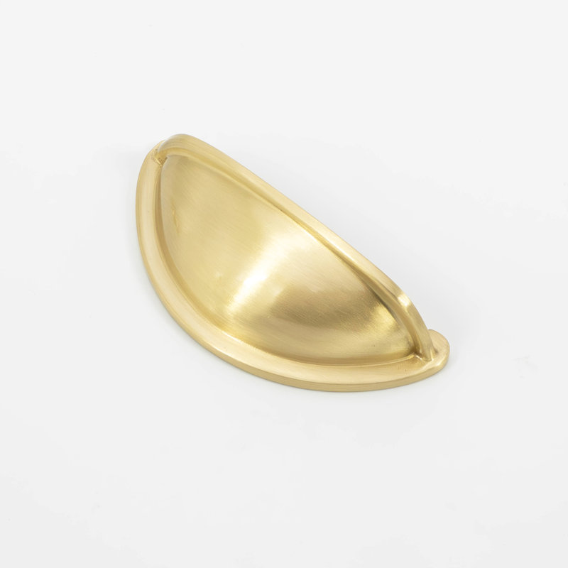 Rounded Half Moon Cabinet Cup Pull, Gold