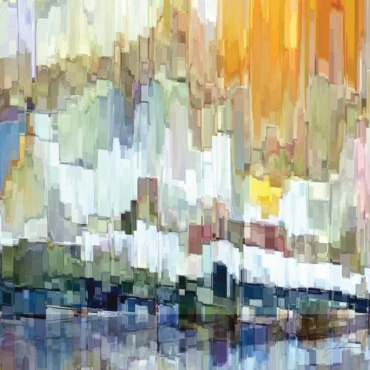 « glacier bay ii », reproduction d’art sur toile, H 12 po x l 12 po x P 0,75 po