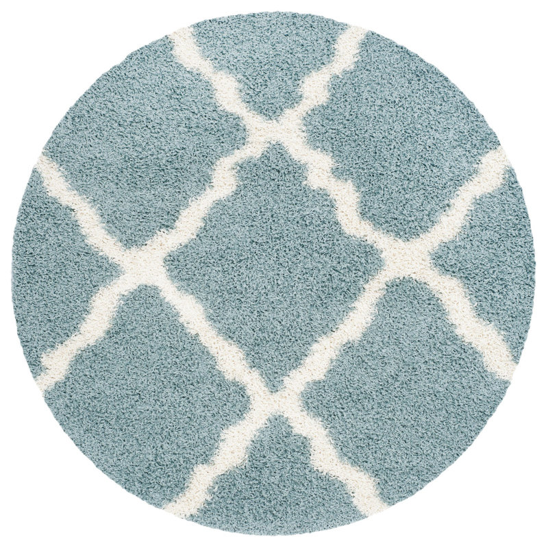 Alonnah Shag Performance Geometric Rug, Round 4'