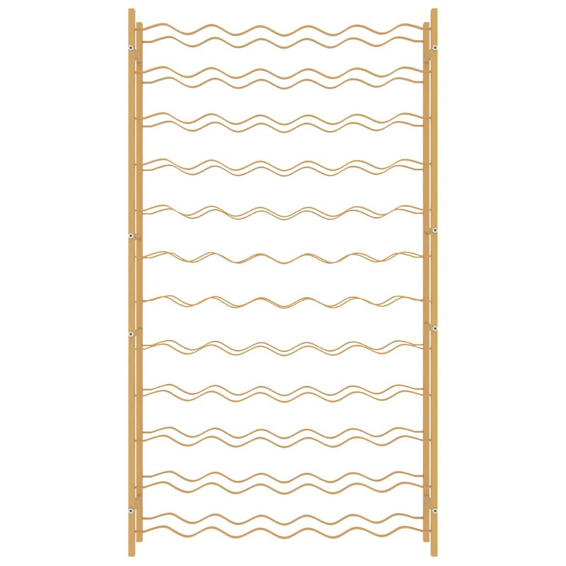 Cavedon 72 Bottle Floor Wine Bottle Rack, 117cm H x 64cm W x 22cm D, Gold