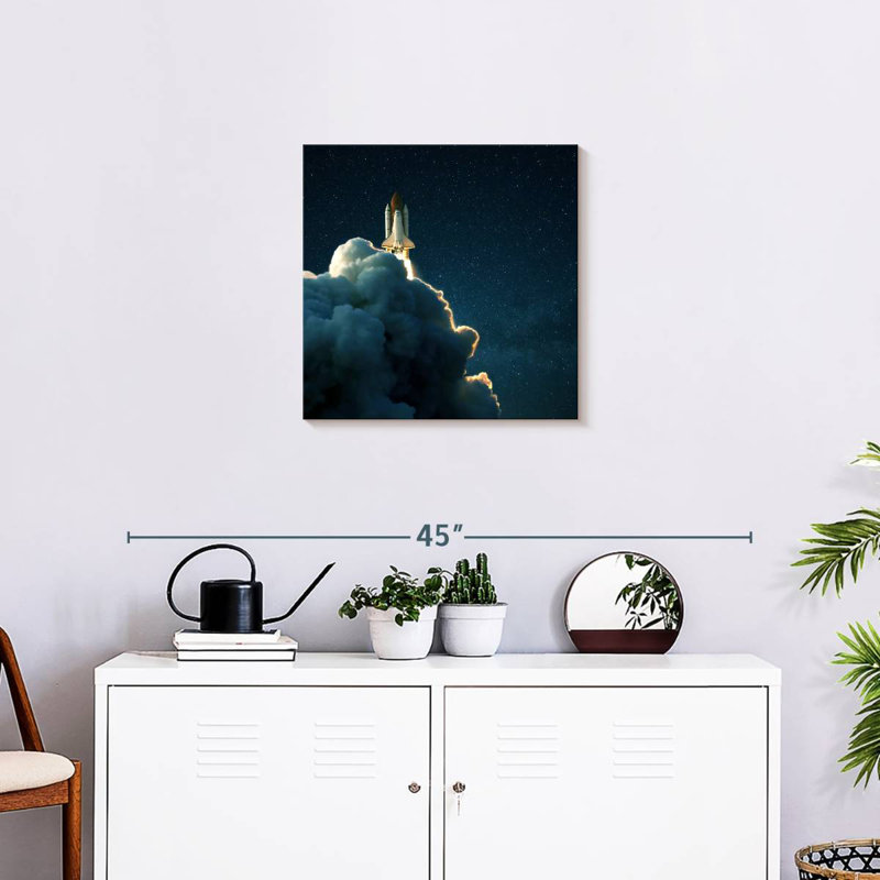 Oberle Starry Space Shuttle Launch, 20'' H x 20'' W