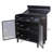 Modern Sideboard Buffet Cabinet With Tempered Figured Glass Doors