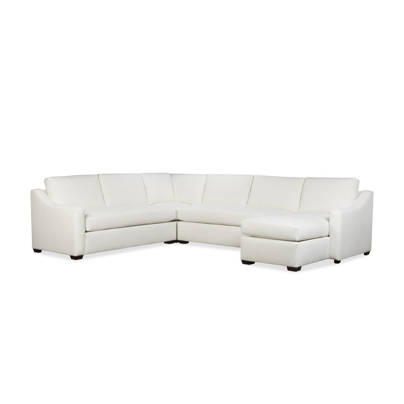 Canapé modulaire 4 pièces Cranbrook, Natté bleu marine Drusky Sustain®, Orienté à droite