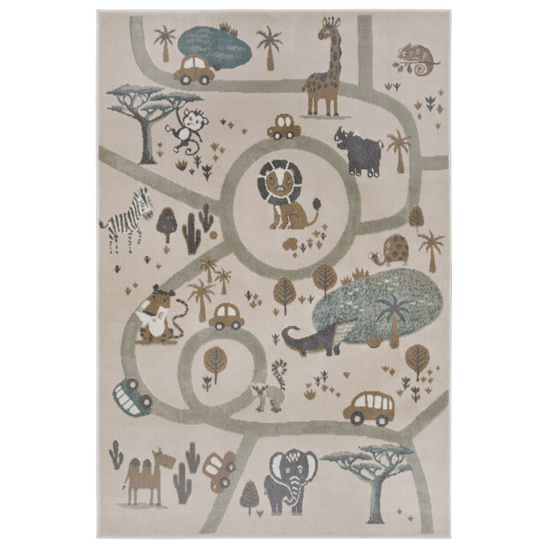 Adventures Children Grey Rug, Rectangular 120 x 170cm