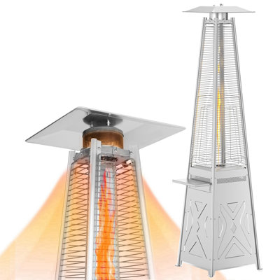 48000 BTU Stainless Steel Propane Standing Patio Heater -  Euker, OHEAT-PY1