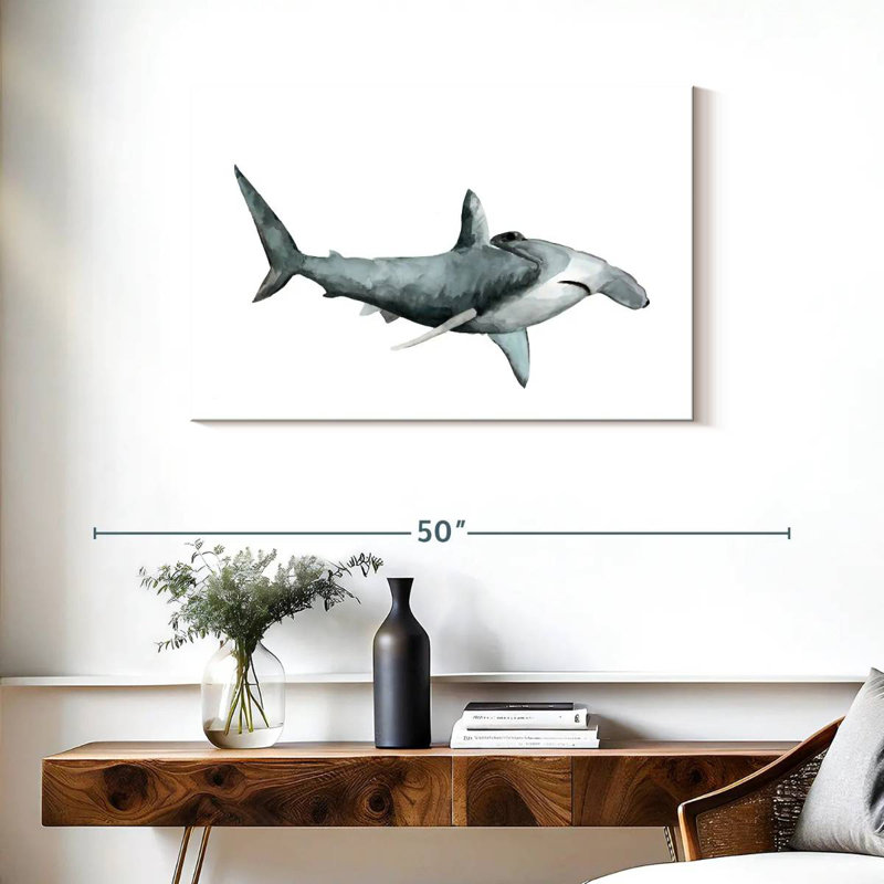 Sea Life Hammerhead Shark, 24" H x 36" W