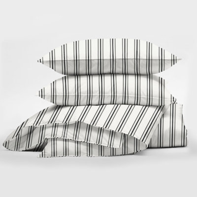August Stripe Reversible Cotton Comforter Set