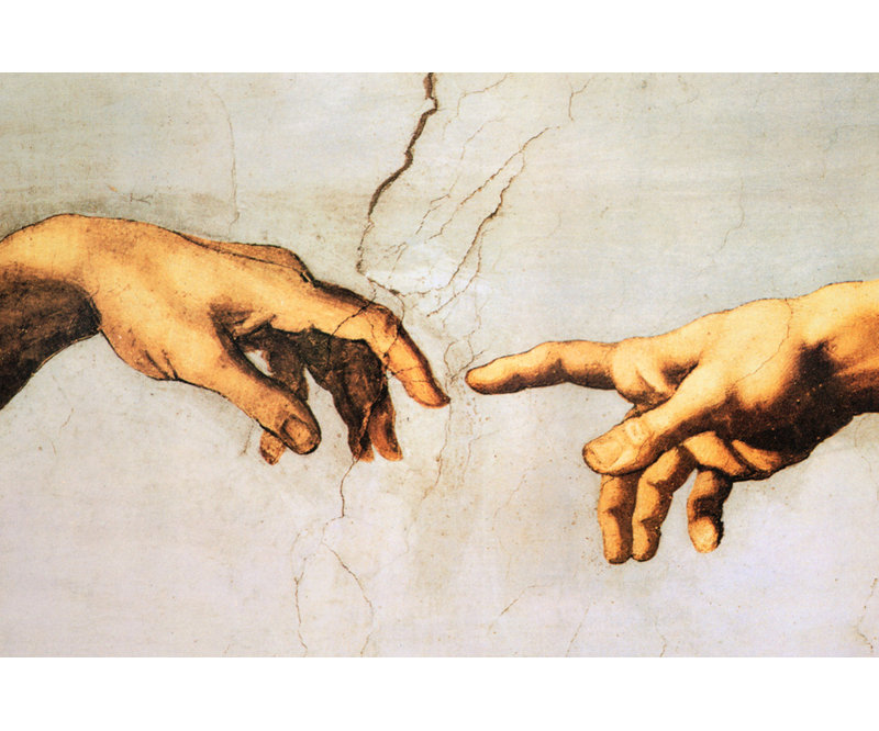 La création d'Adam (détail) MCG-M733M, H 16 po x l 24 po