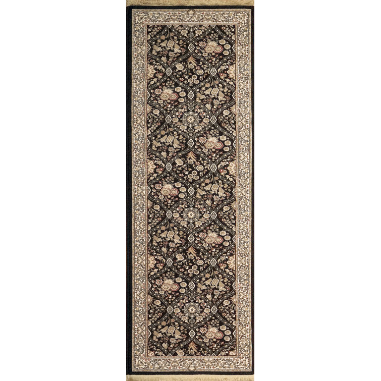 Tapis noir en laine evans Cirro