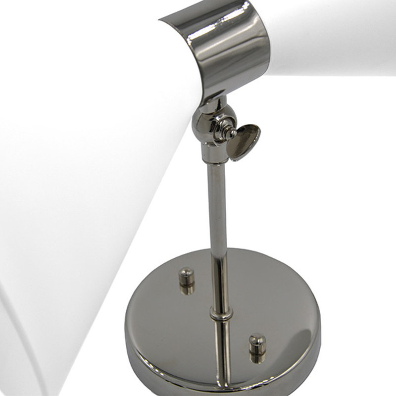 August 1 - Light Armed Sconce, Matte White, Nickel