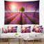 Motif floral mauve sur fond de champ de lavande-28488088
