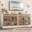 35.4" Sideboard Buffet Cabinets with Glass Door
