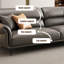 Causeuse-coussin standard en cuir véritable gris