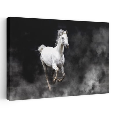 Art mural abstrait cheval contemporain Fergana