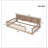 Lit simple en bois de taille très grand avec armoires de rangement spacieuses et ports USB pratiques, brun-1322117751