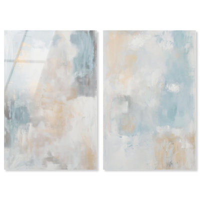 Neutral Modern Minimalist Abstract Pair Acrylic Print by Art Remedy
