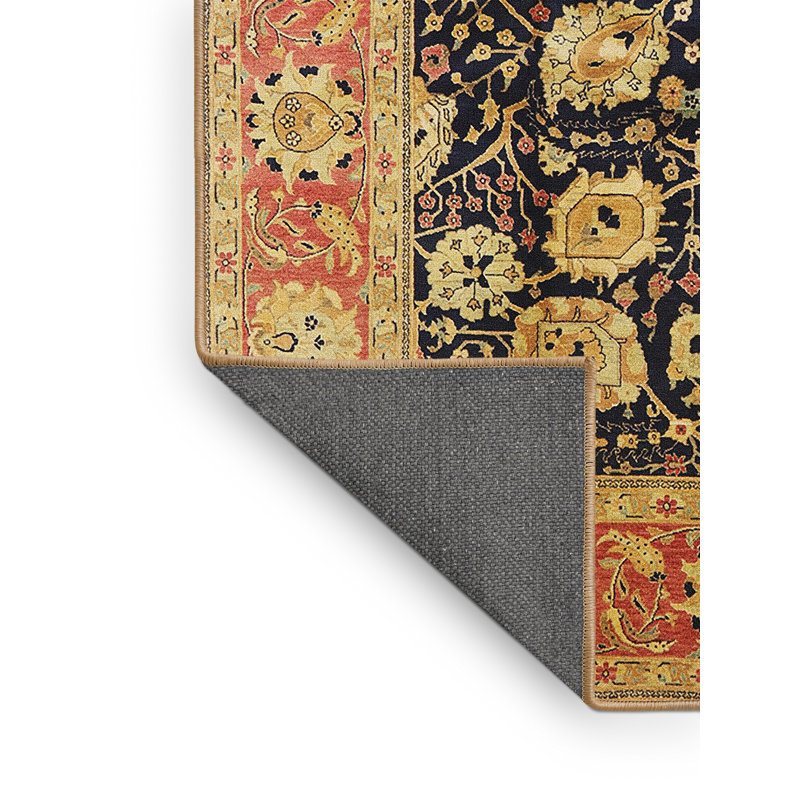 Tapis oriental rouge / noir Soffren, Rectangle 7 pi x 9 pi