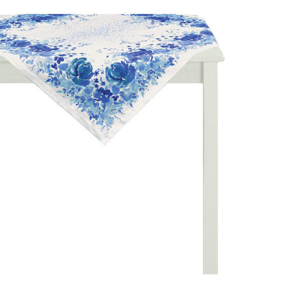 Summer Garden Table Topper, Blue, Rectangular: 150 cm x 250 cm