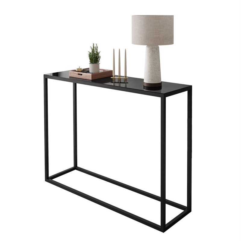 Calexico Console Table, 79cm H x 100cm W x 30cm D, Black, Black
