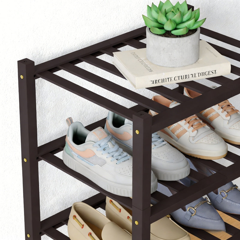 Range-chaussures en bambou, 26,3 x 17,32 po L x 11 po P