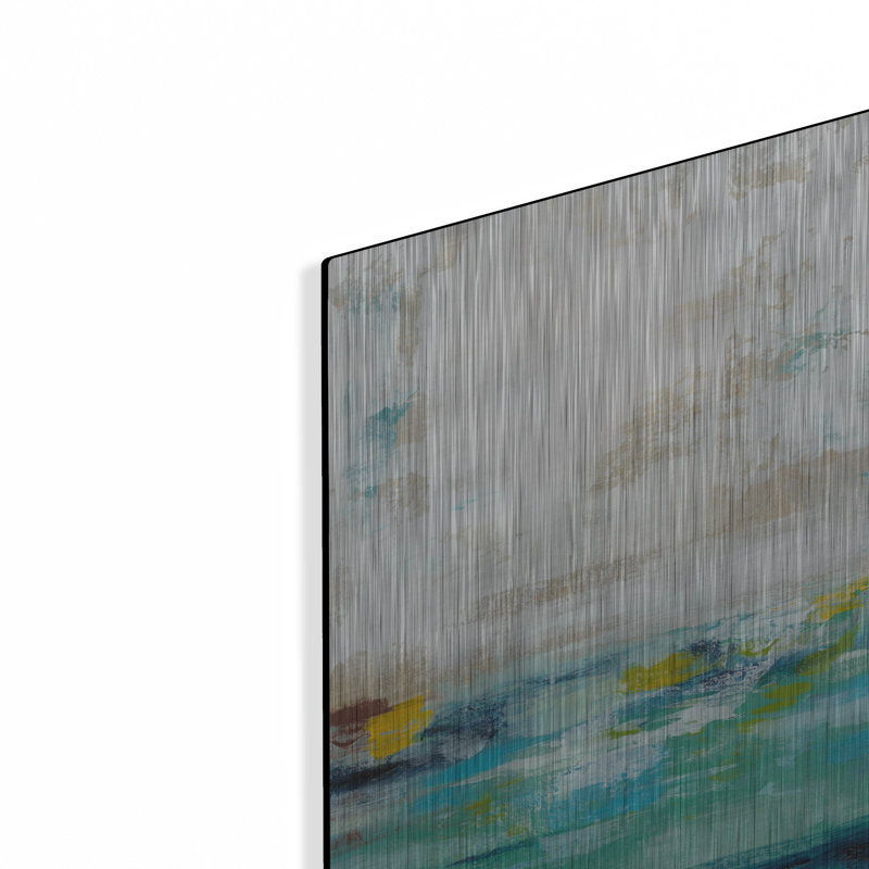 «Topaz Mire I» par Grace Popp, verre d'art mural en métal, H 24 po x l 12 po