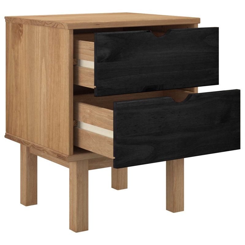 45 cm W Solid Wood Bedside Table