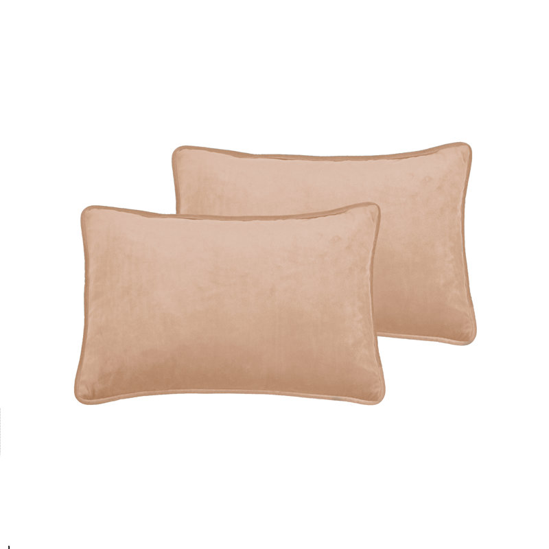 Housse et insert de coussin en velours , Taupe Nomad, 13 po x 19 po