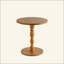 Table d'appoint ronde avec plateau de table en panneau de fibres à densité moyenne et pieds en bois de chêne massif