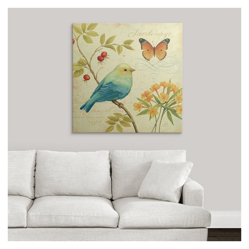 « i », reproduction d’impression brissonnet, Garden Passion, H 35 po x l 35 po x P 1,5 po, Toile