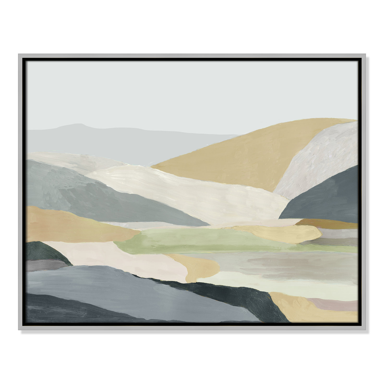 Blair "Warm Hills I" Painting, 23.5" H x 29.5" W x 2" D, Silver Canvas