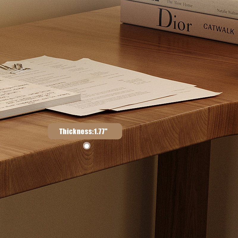 Bureau rectangulaire en bois massif brun noisette, H 29,53 po x l 78,74 po x P 55,12 po, Retour à droite