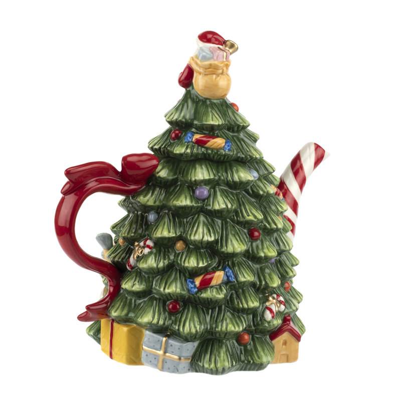 Théière d'arbre de Noël Spode 7,75 po